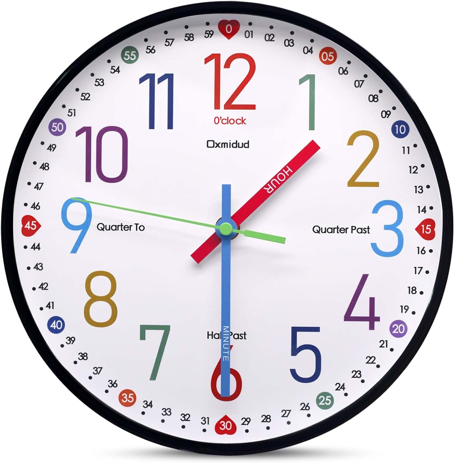 Black Wall Clock — 10" — 02-black