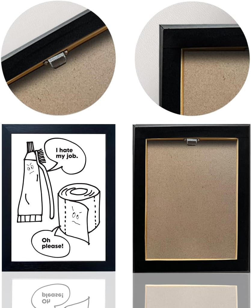 Framed Black Wall Decor — 10" - View 3