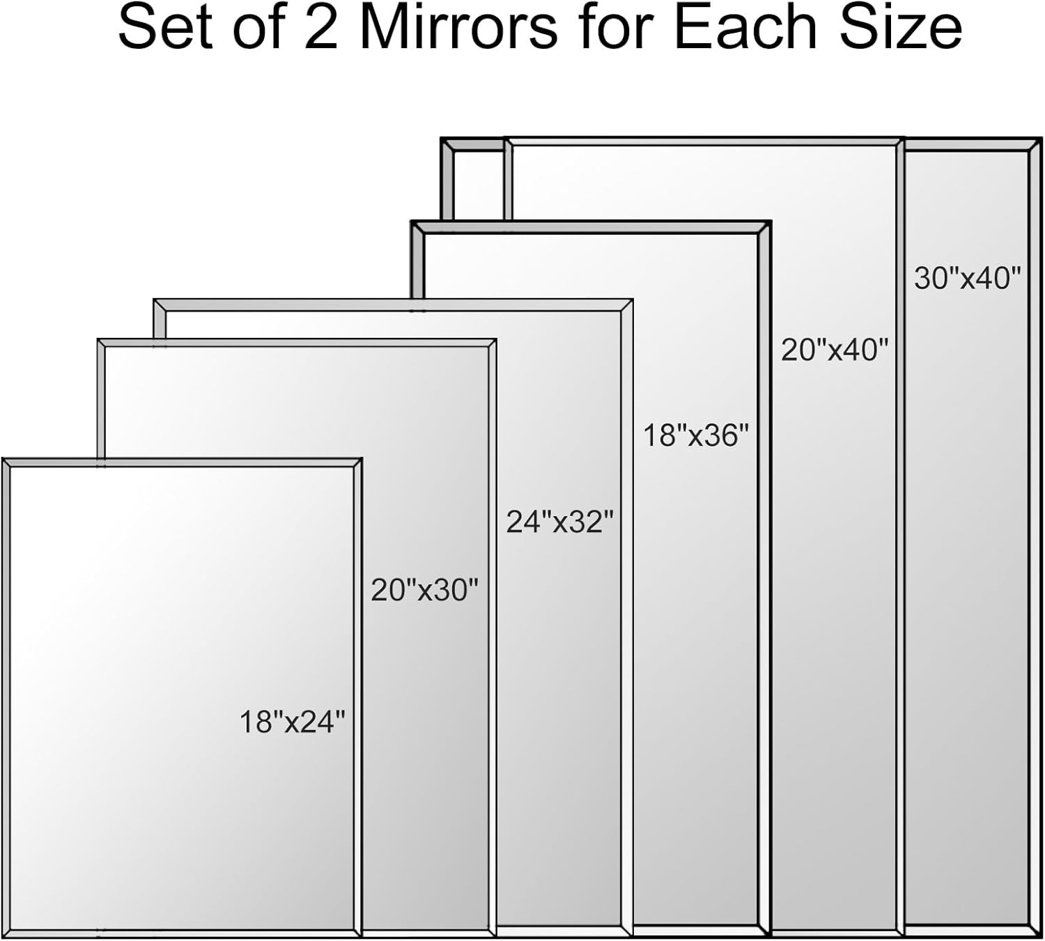 Beveled Modern Glass Wall Mirror — 18" - View 6