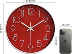 Battery Operated Black Wall Clock — 12" - View 2