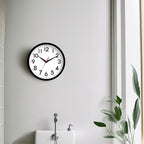 Battery Operated Black Wall Clock — 14" - View 7