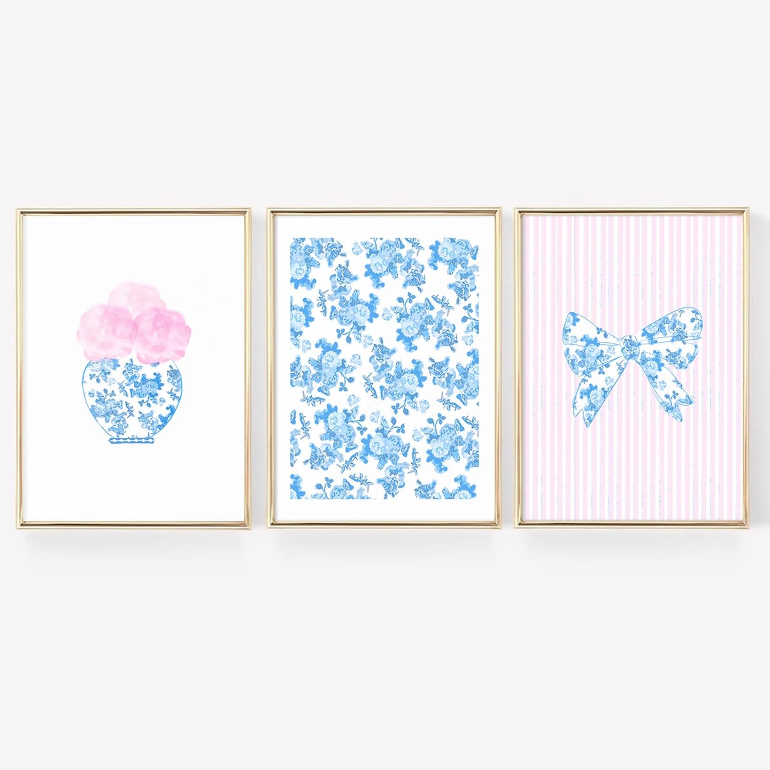 Unframed Blue Wall Decor — 16" — 24"L x 16"W