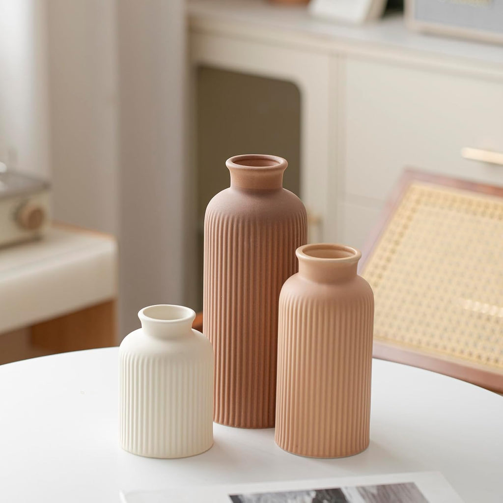 Modern Beige Decorative Vase - View 6