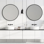 Round Black Wall Mirror — 30" - View 3