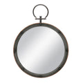 Round Farmhouse Metal Mirror — 21.1"