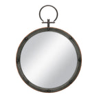 Round Farmhouse Metal Mirror — 21.1"
