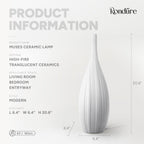 Dimmable Modern Ceramic Bedside Lamp — 20.6" - View 3
