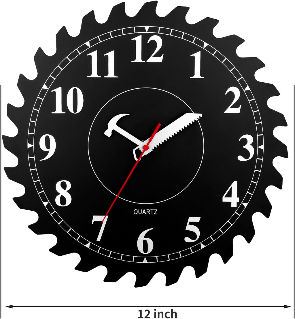 Black Wall Clock — 12" - View 6