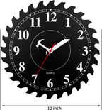 Black Wall Clock — 12" - View 6