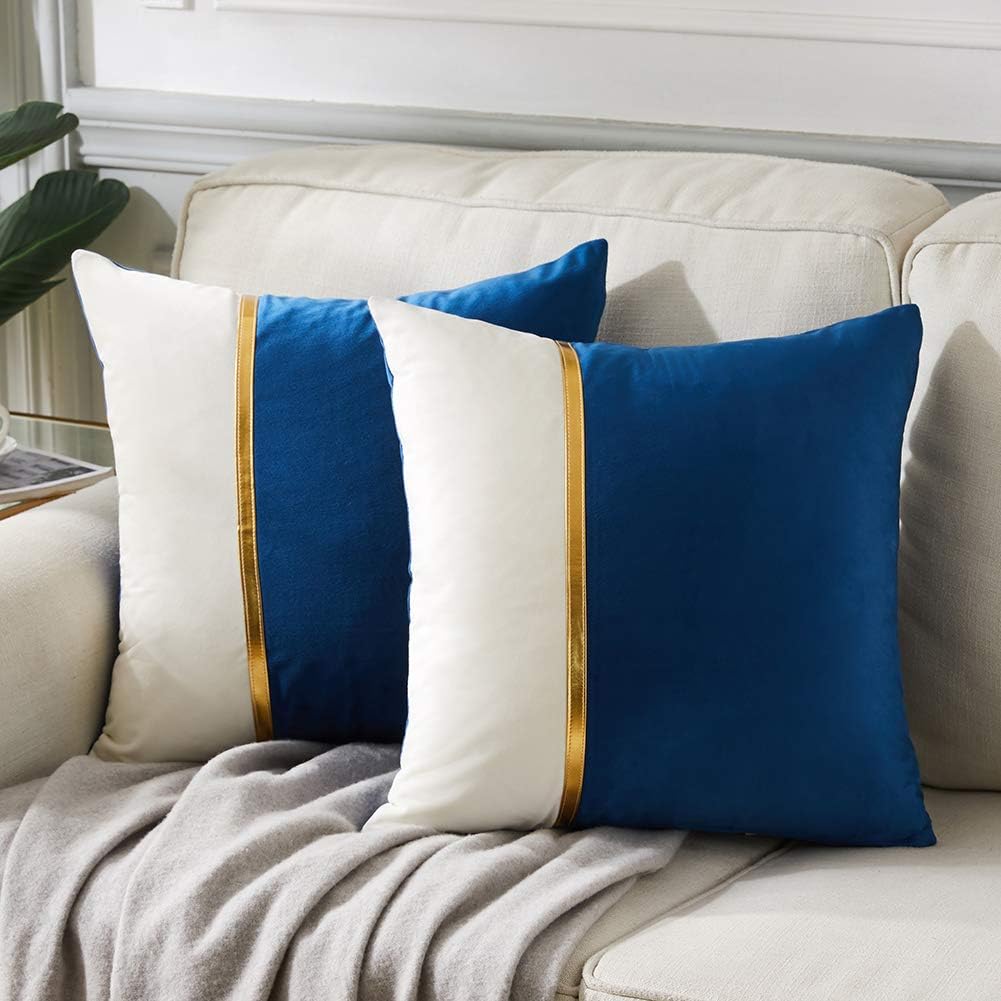 Velvet Luxe Black Throw Pillow Cover — 18" — 20" x 20" (Pack of 2)