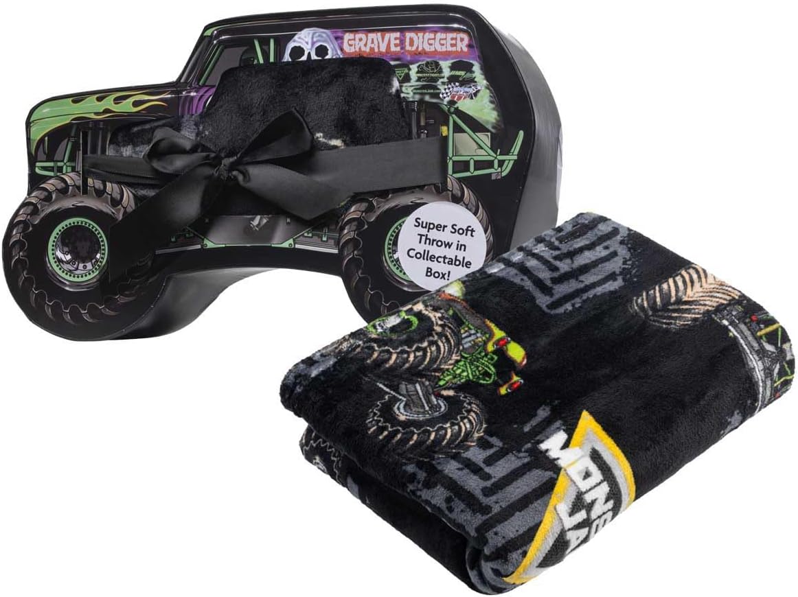 Black Throw Pillow — 60" — Black - Monster Jam
