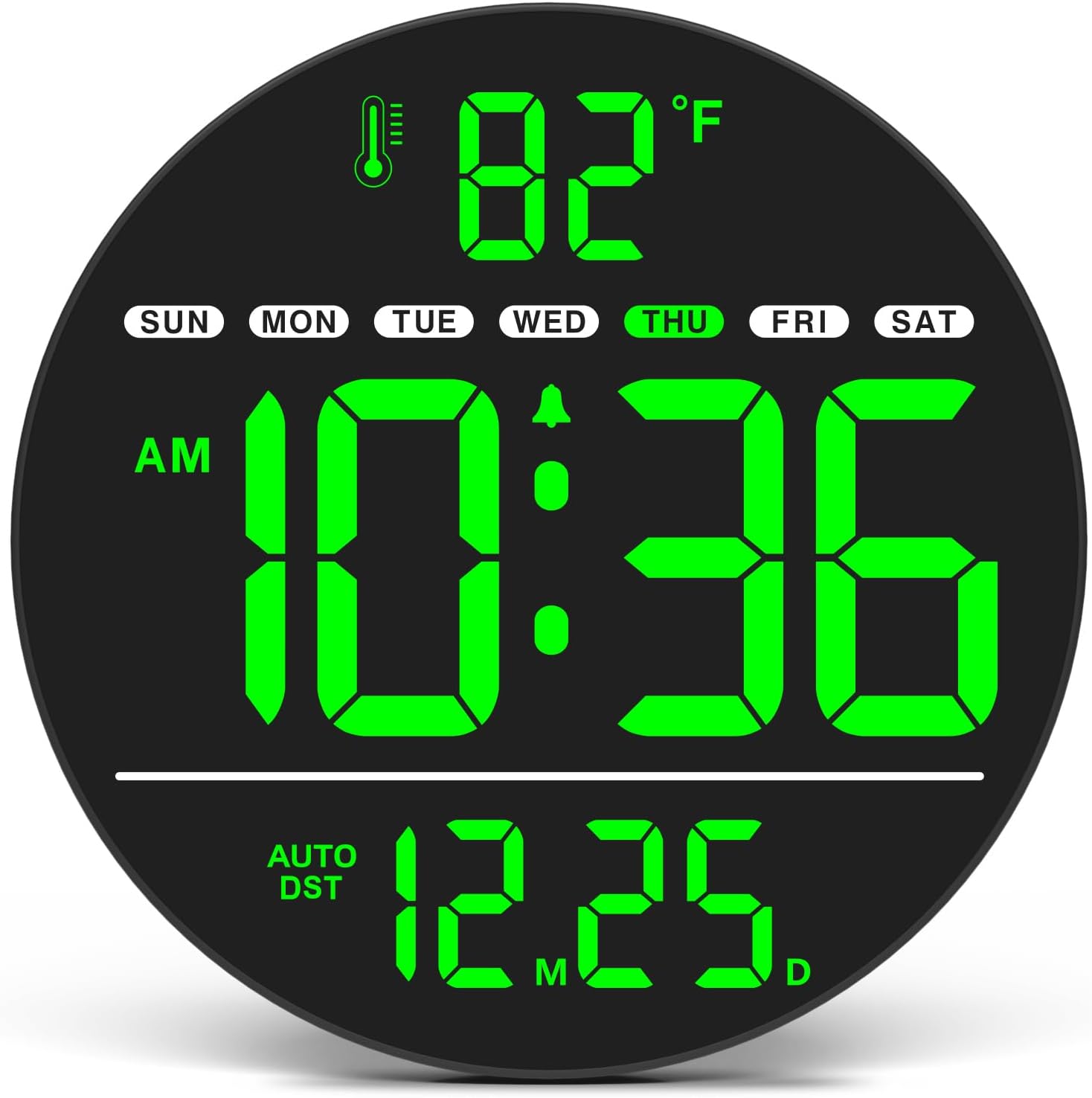 Blue Wall Clock — Green