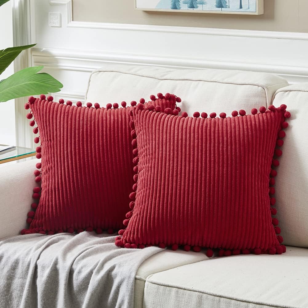 Boho Beige Throw Pillow Cover — 20" — 18" x 18" (Pack of 2)