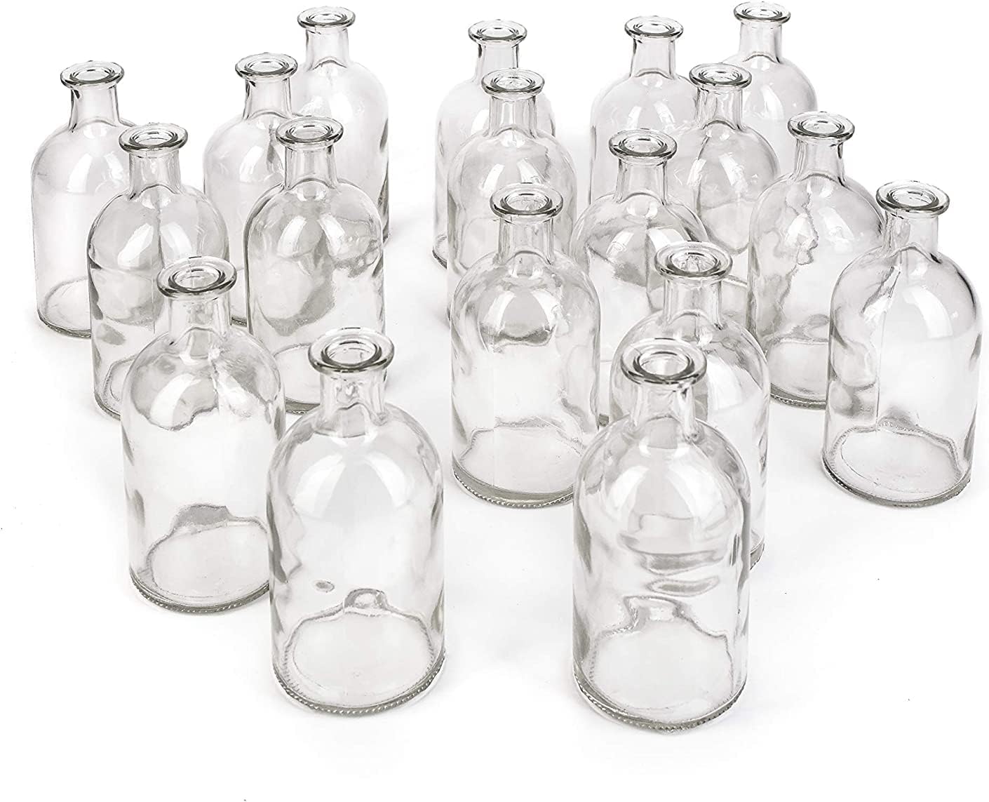 Blue Flower Vase — Clear, Set of 24