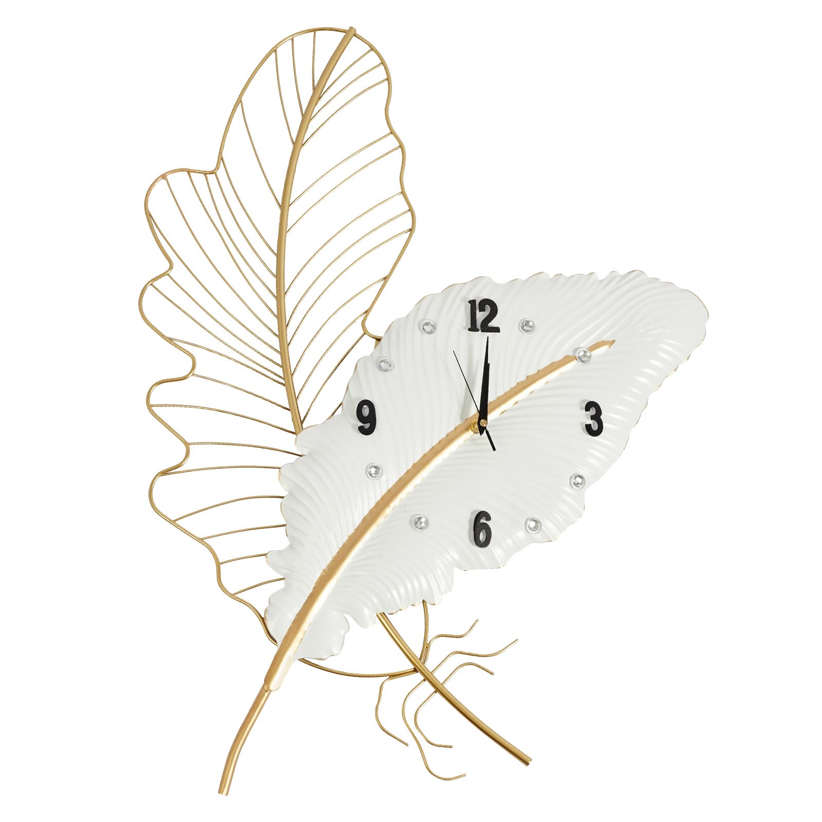 Battery Operated Luxe Black Wall Clock — 8"