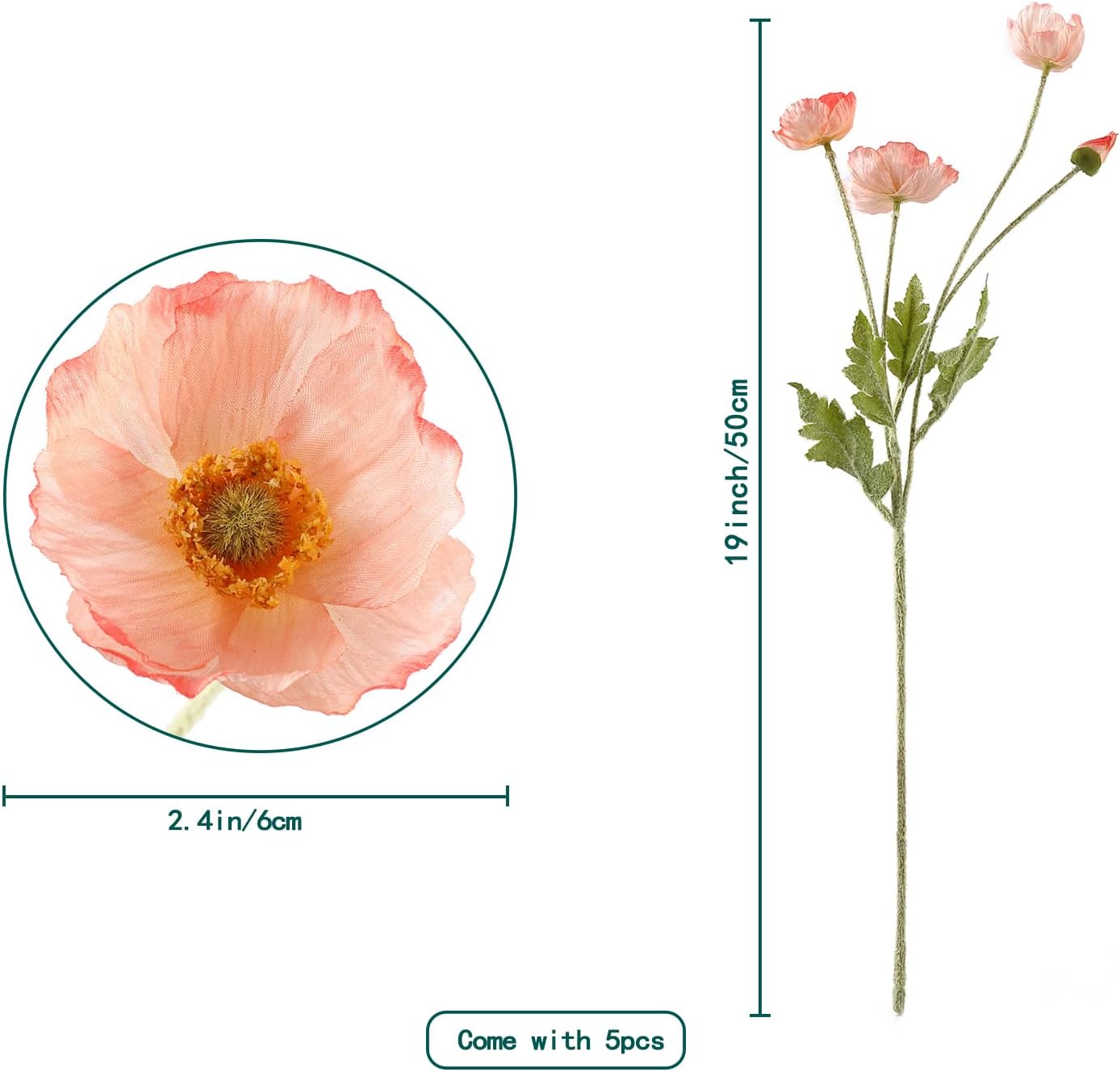 Orange Artificial Plant - View 3