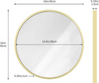 Framed Luxe Gold Wall Mirror — 16" - View 2