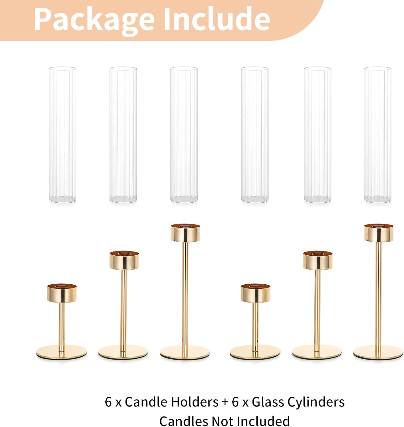 Gold Candle — Set of 6 - View 8