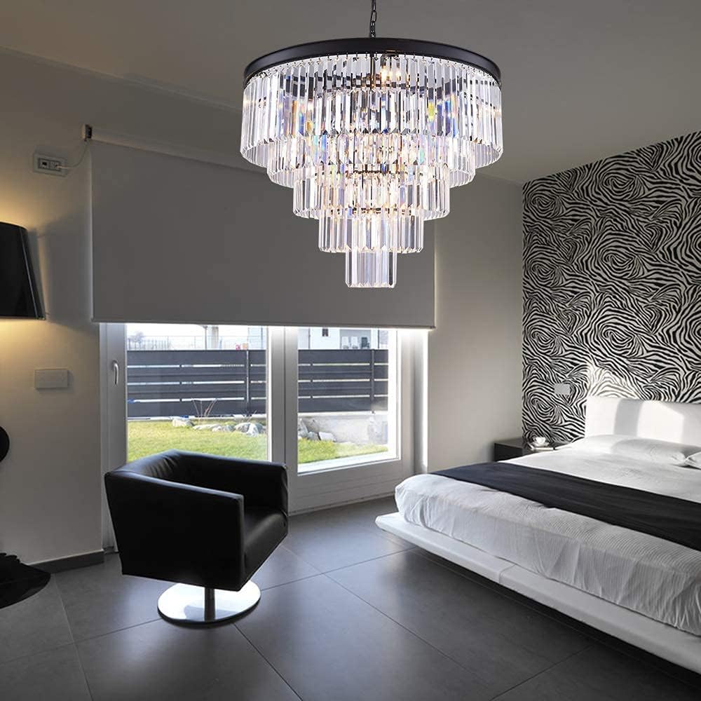 Adjustable Luxe Glass Chandelier - View 4