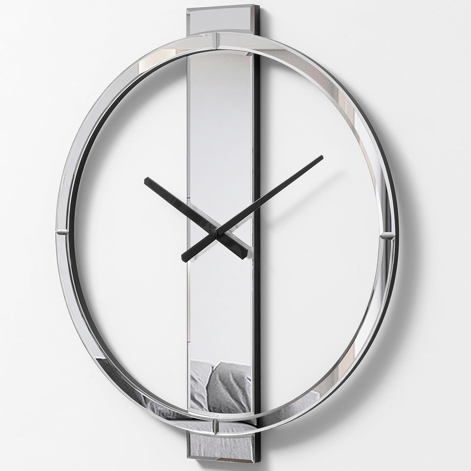 Round Modern Black Mirror — 23" - View 9