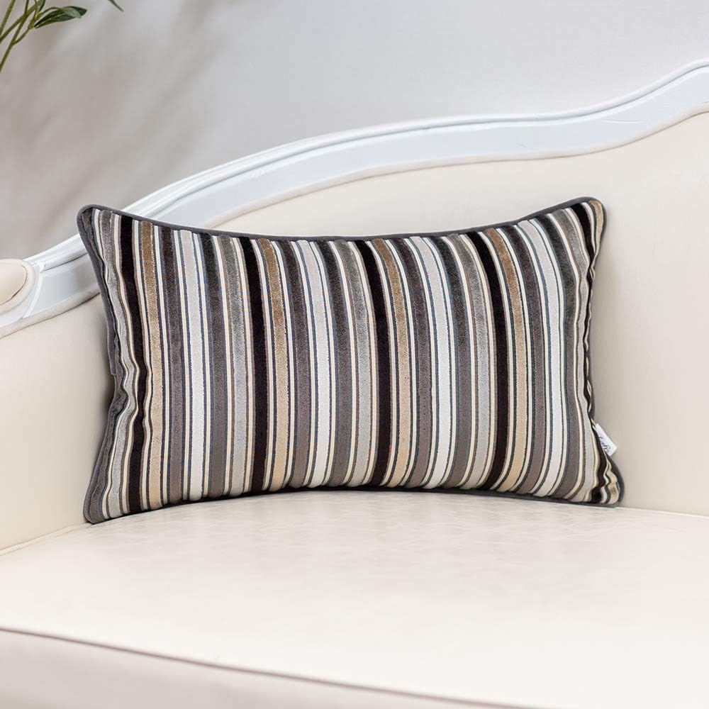 Velvet Boho Beige Throw Pillow Cover — 20" — Grey