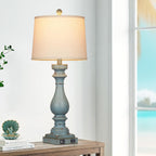 Dimmable Mid-Century Beige Nightstand Lamp — 27.5" - View 2