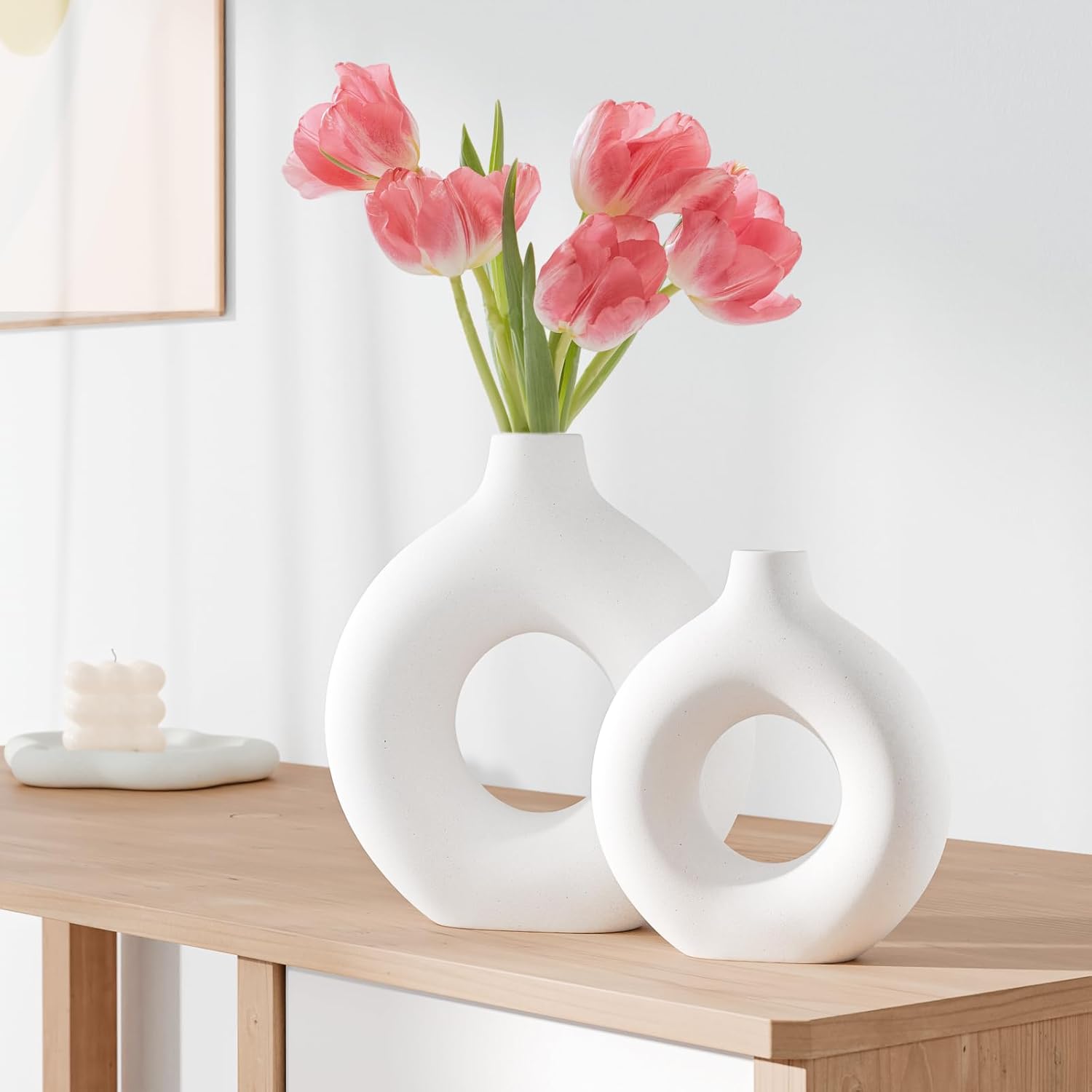 Modern Ceramic Decorative Vase — Set of 2 - View 4