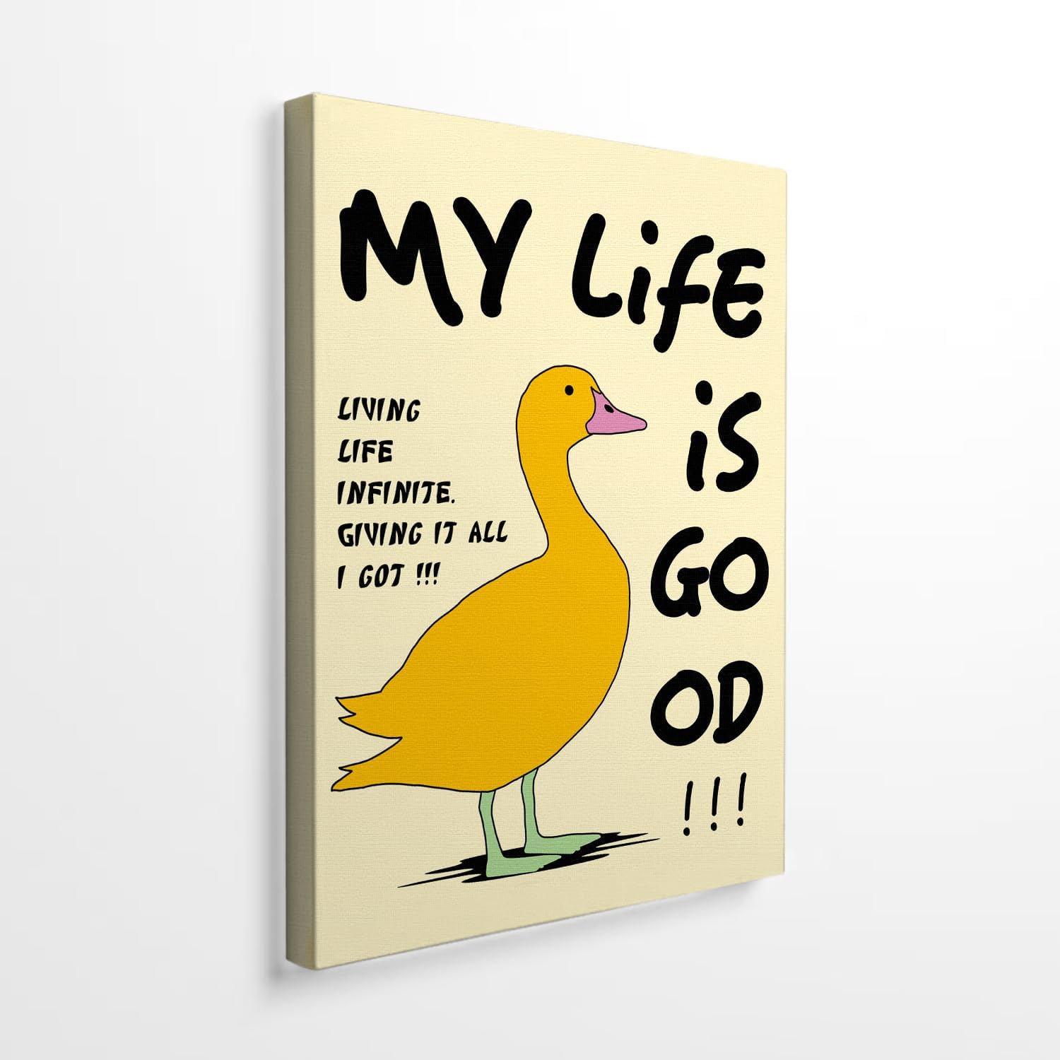 Black Canvas Wall Art — 10" — Duck6
