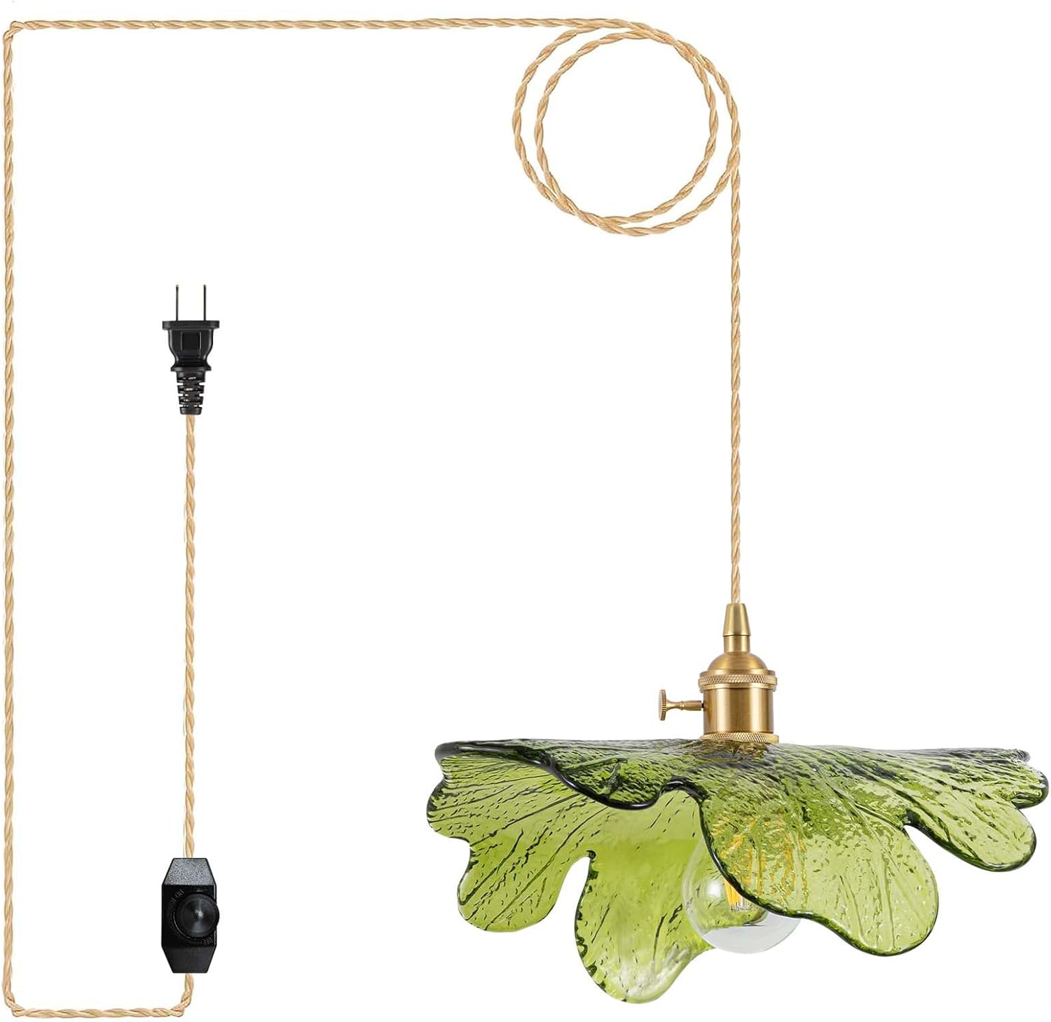 Blue Pendant Light — 11" — Lotus Leaf Green