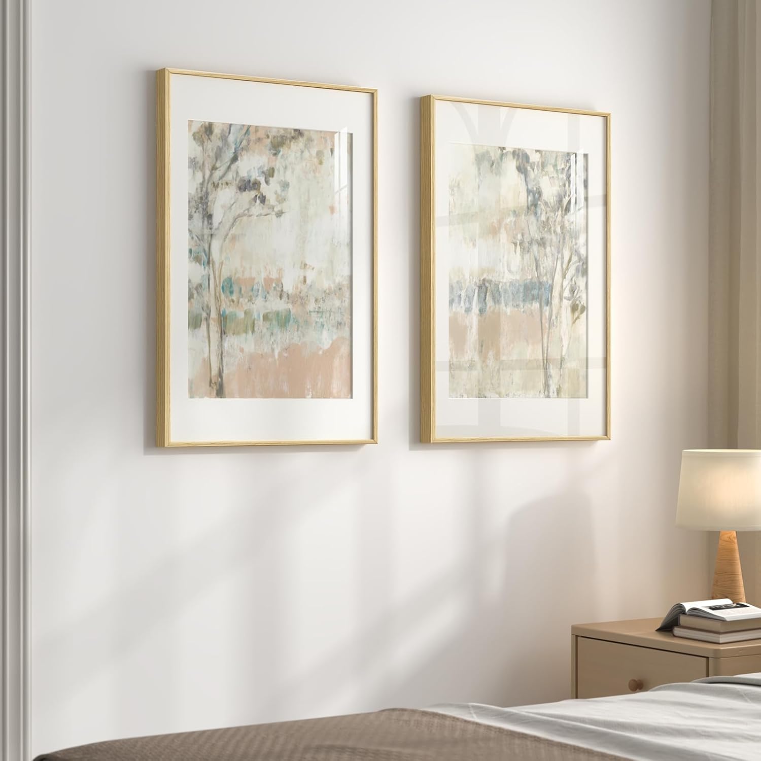Framed Modern Beige Wall Decor — 20" - View 2