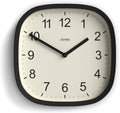 Mid-Century Black Wall Clock — 10" — 25 x 25 x 5cm