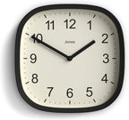 Mid-Century Black Wall Clock — 10" — 25 x 25 x 5cm