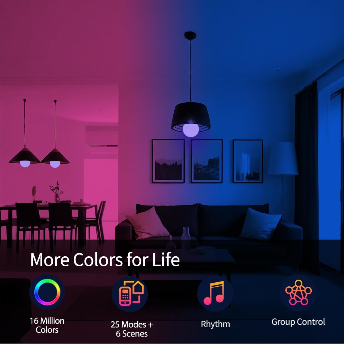 Color Changing Beige Smart Bulb — 72" - View 8