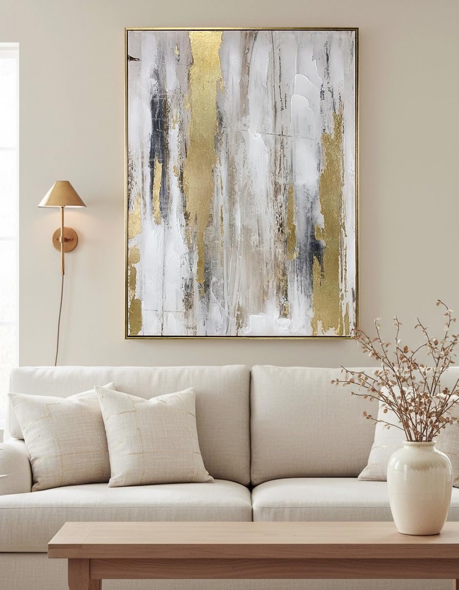 Framed Luxe Gold Wall Art — 32" - View 4