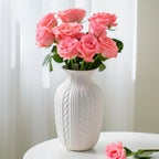 Farmhouse Beige Flower Vase — 10" - View 5