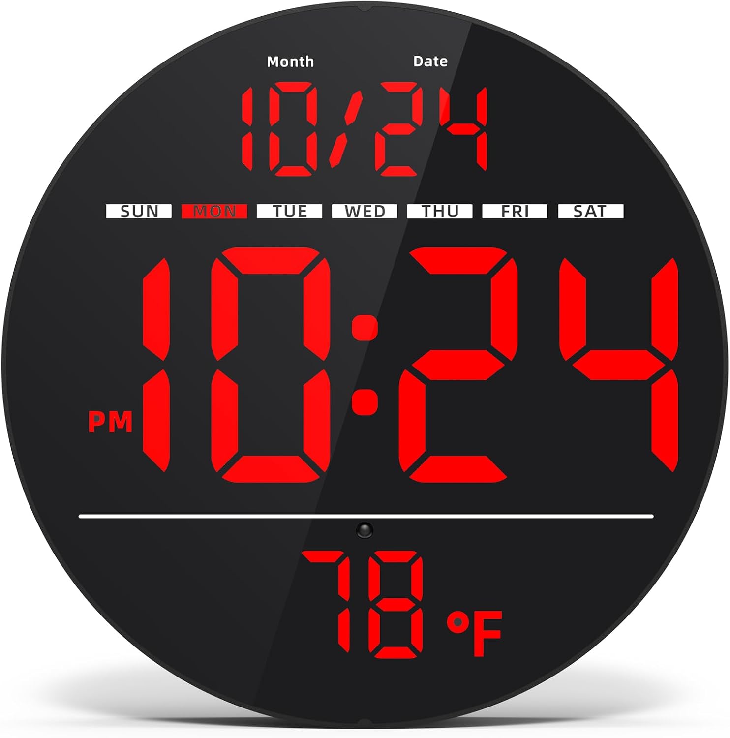 Farmhouse Blue Wall Clock — Red