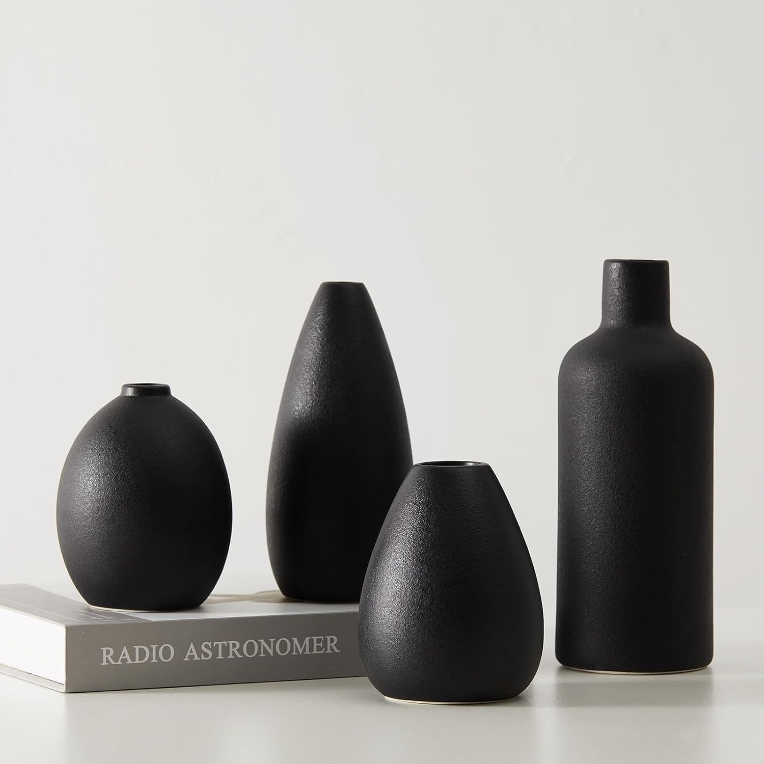 Boho Beige Flower Vase — 4set-black