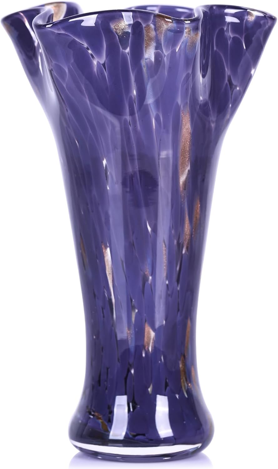 Blue Flower Vase — 9.0" — Purple