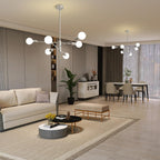Farmhouse Black Chandelier — 6-Light - View 3