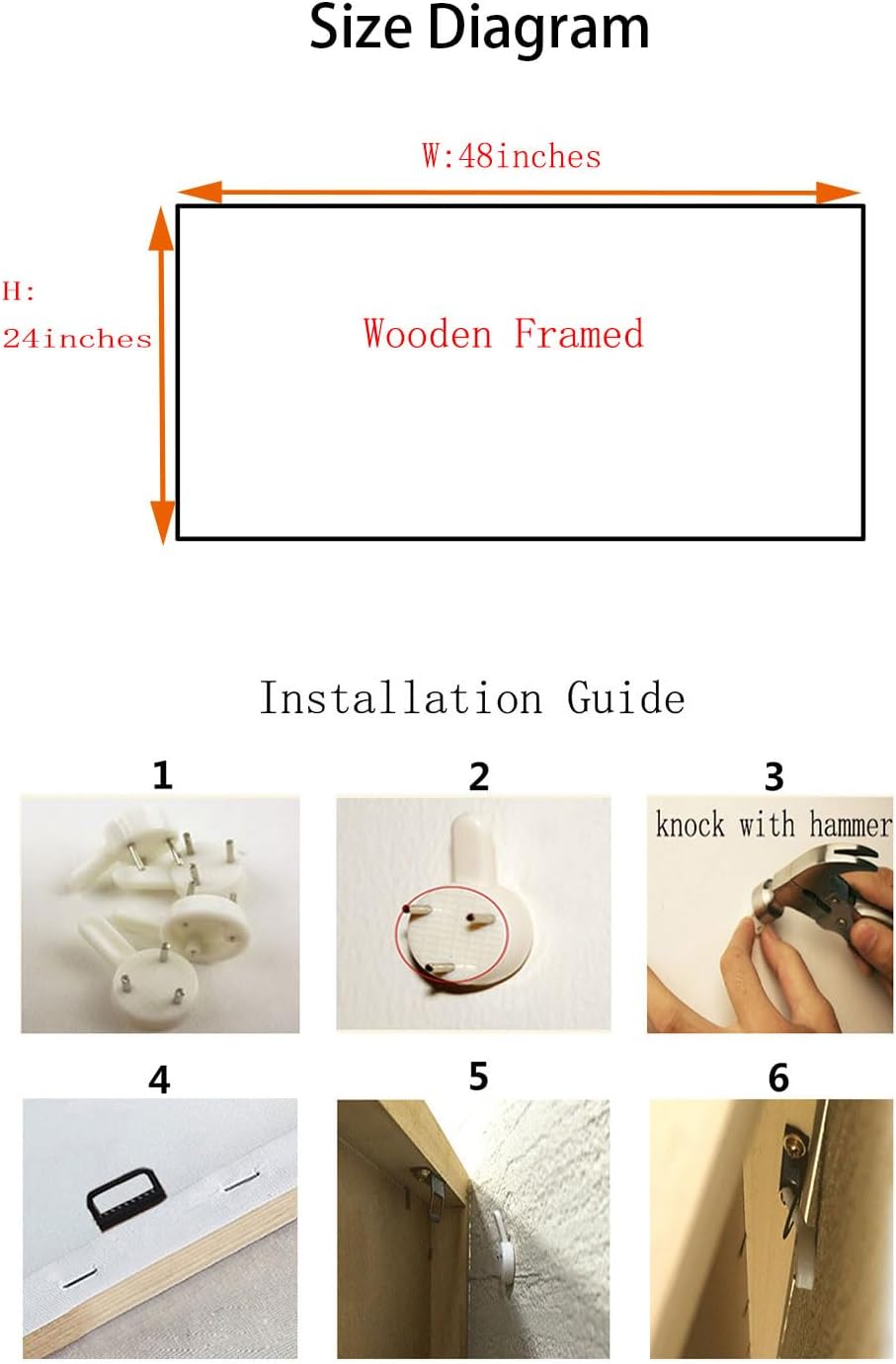 Framed Blue Canvas Wall Art — 48" - View 7