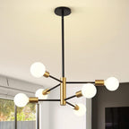 Adjustable Farmhouse Metal Chandelier — 8-Light — 6-light