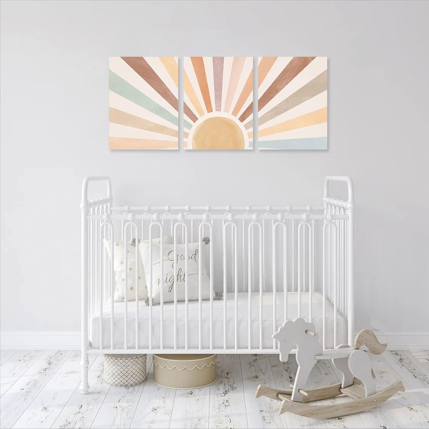 Framed Boho Beige Canvas Wall Art — 12" - View 8