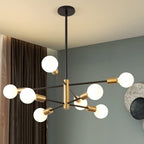 Adjustable Luxe Black Chandelier — 8-Light