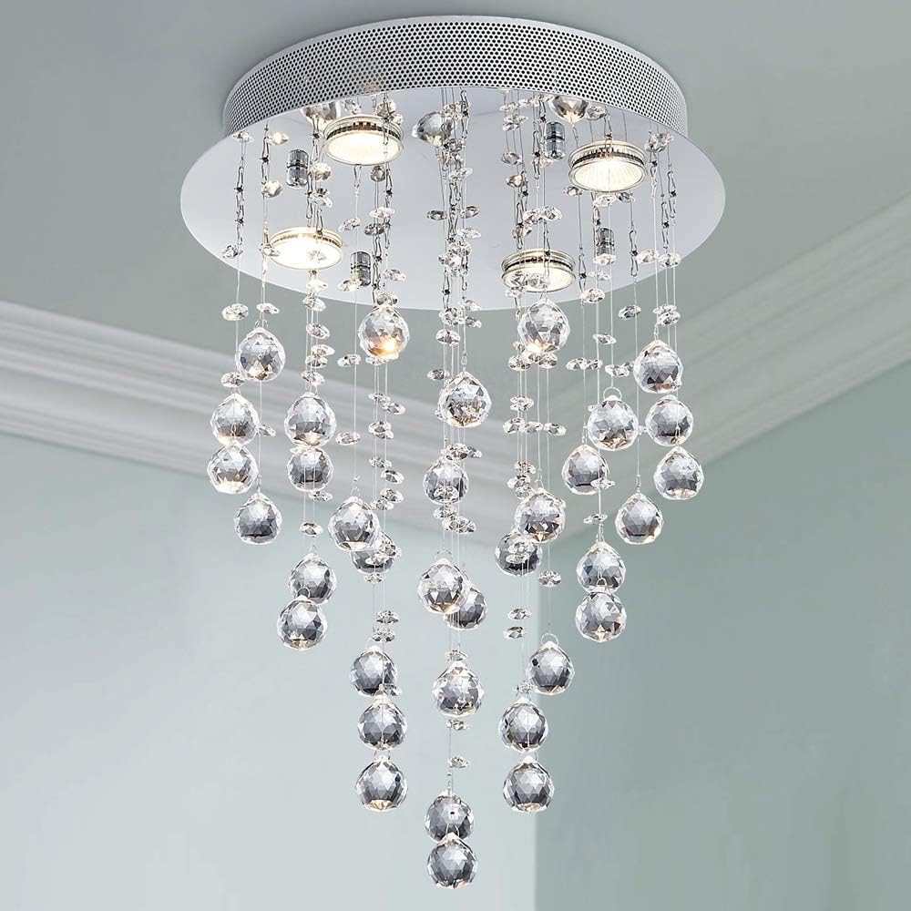 Round Luxe Metal Chandelier — 14" - View 4