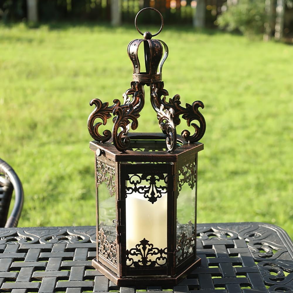 Vintage Metal Candle — 17.7" - View 2