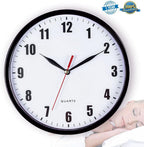 Black Wall Clock — 8" - View 2