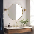 Luxe Black Round Mirror — 1"