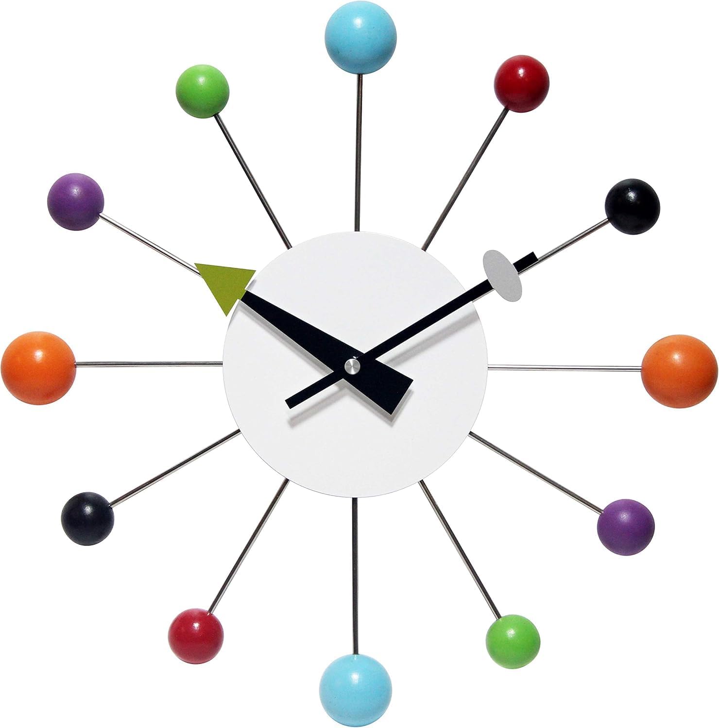 Green Wall Clock — 15" — Multicolor