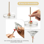 Luxe Glass Pillar Candle — Set of 3 - View 4