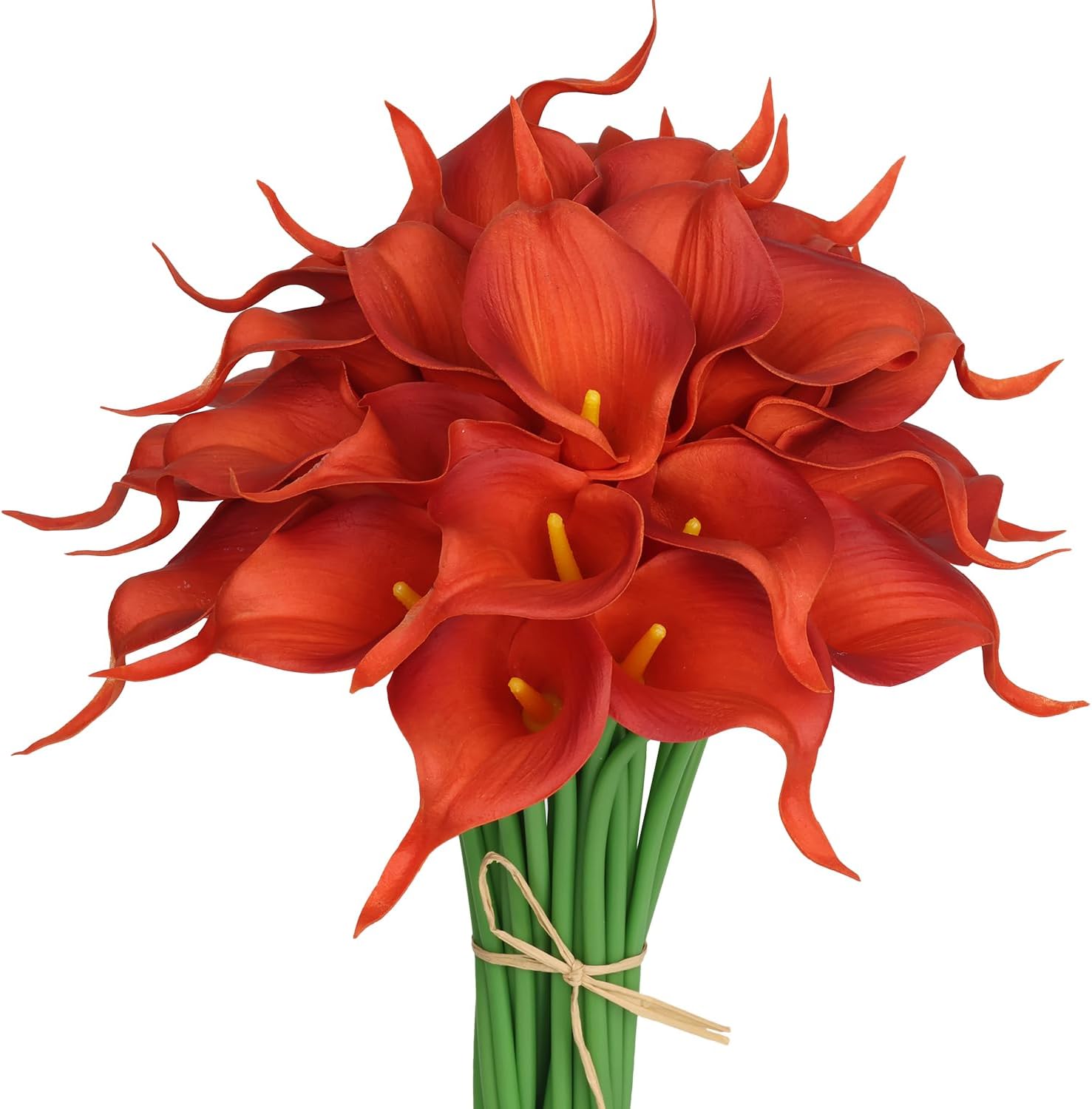 Blue Artificial Plant — Burnt Orange